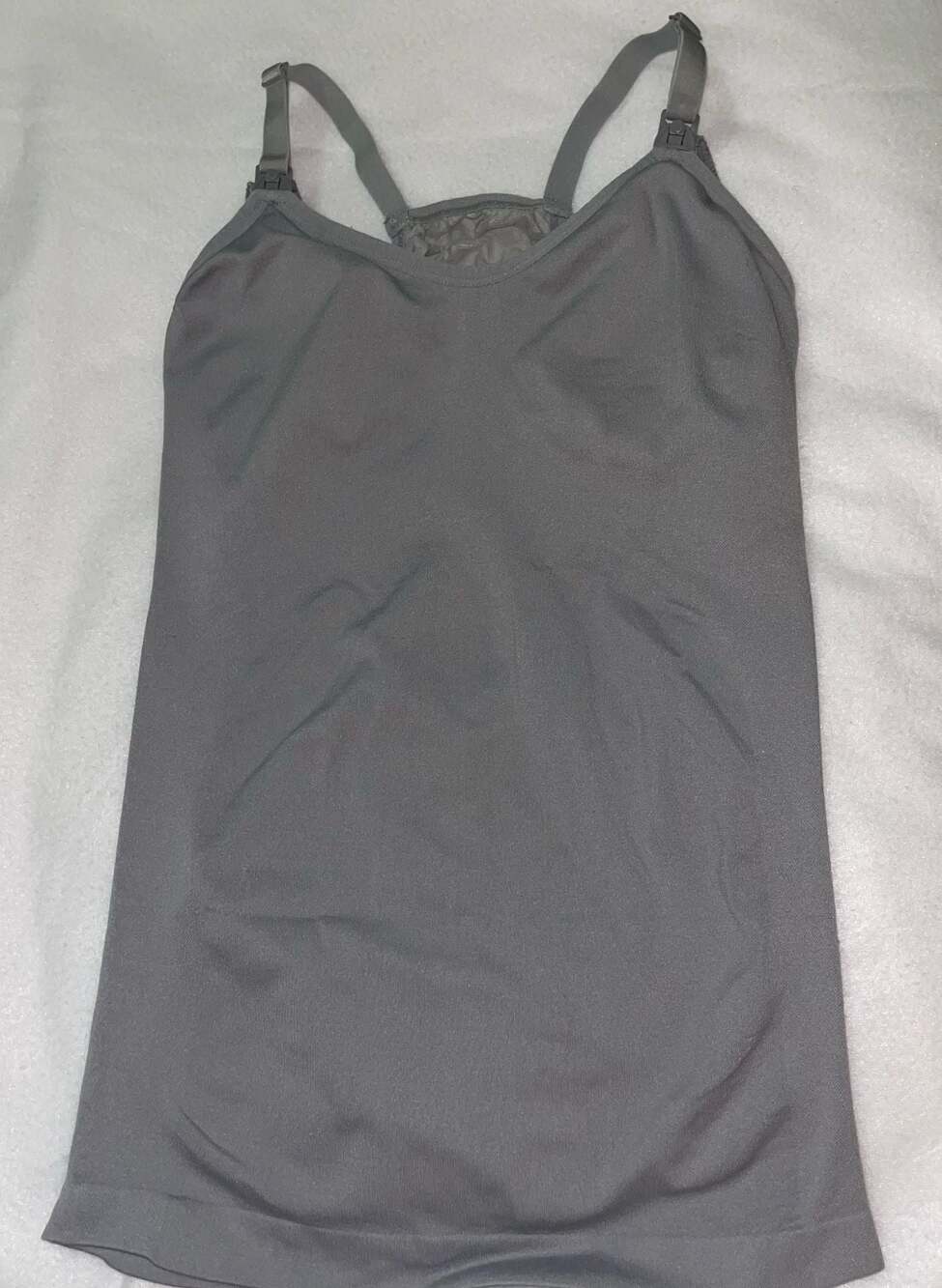 Seamless Nursing Tank Top Gray - Small